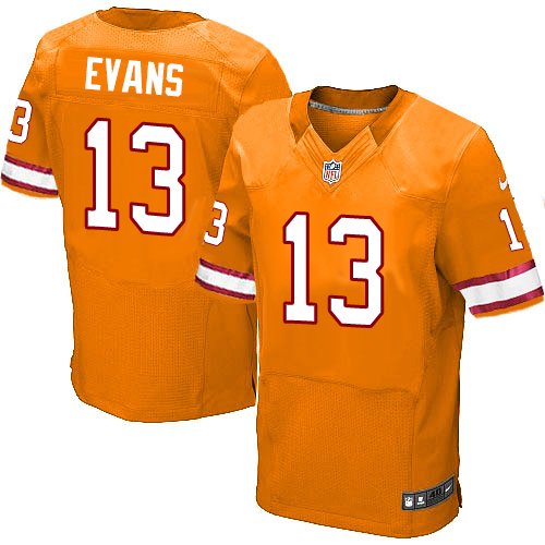 Men's Nike Tampa Bay Buccaneers #13 Mike Evans Elite Orange Glaze Alternate NFL Jersey