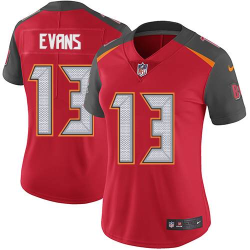 Women's Nike Tampa Bay Buccaneers #13 Mike Evans Red Team Color Vapor Untouchable Limited Player NFL Jersey