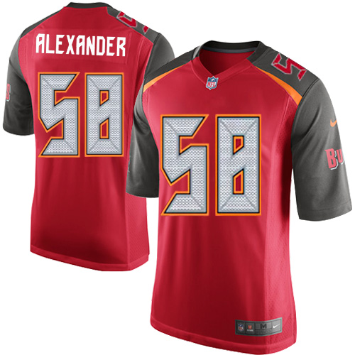 Men's Nike Tampa Bay Buccaneers #58 Kwon Alexander Game Red Team Color NFL Jersey