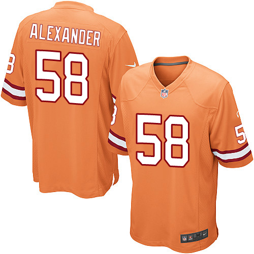 Men's Nike Tampa Bay Buccaneers #58 Kwon Alexander Game Orange Glaze Alternate NFL Jersey