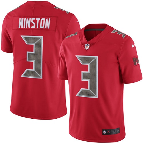 Youth Nike Tampa Bay Buccaneers #3 Jameis Winston Limited Red Rush Vapor Untouchable NFL Jersey