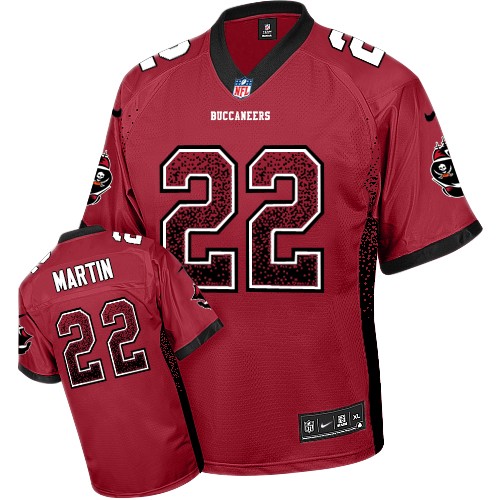 Men's Nike Tampa Bay Buccaneers #22 Doug Martin Elite Red Drift Fashion NFL Jersey