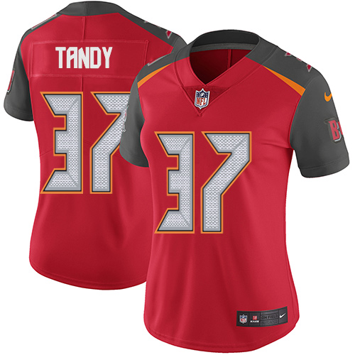 Women's Nike Tampa Bay Buccaneers #37 Keith Tandy Red Team Color Vapor Untouchable Elite Player NFL Jersey