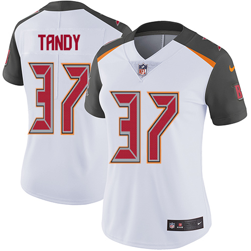 Women's Nike Tampa Bay Buccaneers #37 Keith Tandy White Vapor Untouchable Elite Player NFL Jersey