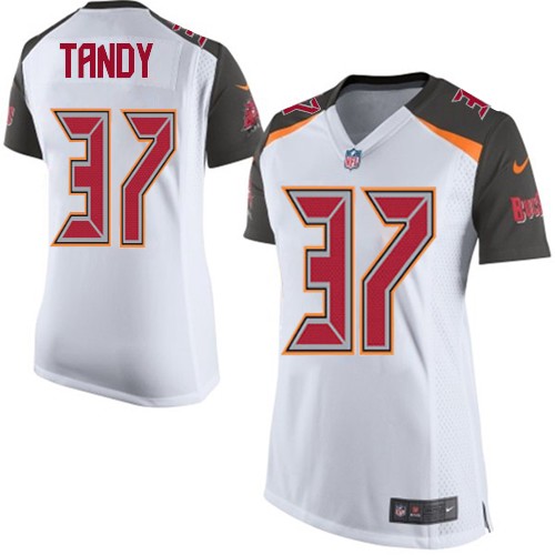 Women's Nike Tampa Bay Buccaneers #37 Keith Tandy Game White NFL Jersey