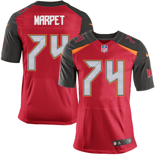 Men's Nike Tampa Bay Buccaneers #74 Ali Marpet Elite Red Team Color NFL Jersey