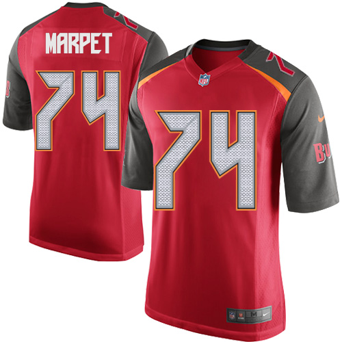 Men's Nike Tampa Bay Buccaneers #74 Ali Marpet Game Red Team Color NFL Jersey