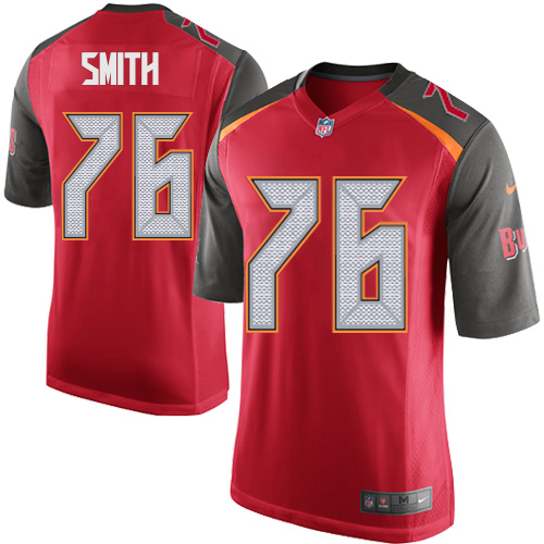 Men's Nike Tampa Bay Buccaneers #76 Donovan Smith Game Red Team Color NFL Jersey