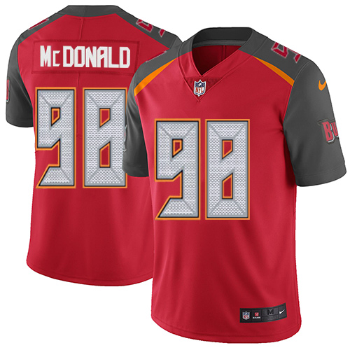 Youth Nike Tampa Bay Buccaneers #98 Clinton McDonald Red Team Color Vapor Untouchable Elite Player NFL Jersey