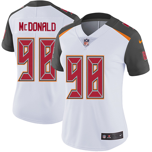 Women's Nike Tampa Bay Buccaneers #98 Clinton McDonald White Vapor Untouchable Limited Player NFL Jersey