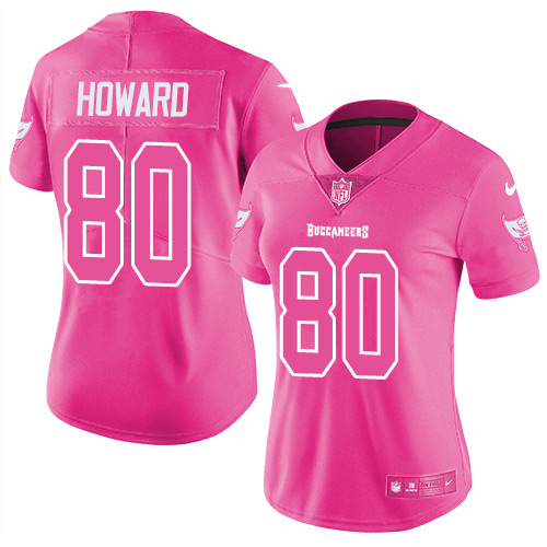 Women's Nike Tampa Bay Buccaneers #80 O. J. Howard Limited Pink Rush Fashion NFL Jersey
