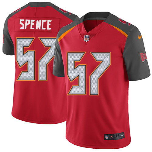 Men's Nike Tampa Bay Buccaneers #57 Noah Spence Red Team Color Vapor Untouchable Limited Player NFL Jersey