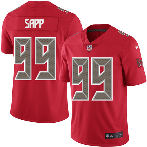 Men's Nike Tampa Bay Buccaneers #99 Warren Sapp Limited Red Rush Vapor Untouchable NFL Jersey