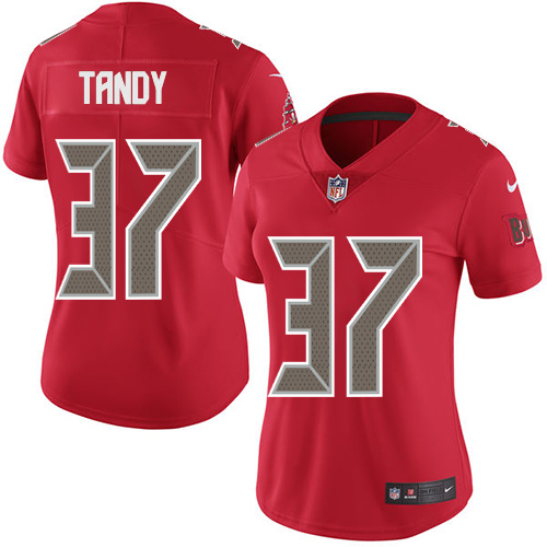 Women's Nike Tampa Bay Buccaneers #37 Keith Tandy Limited Red Rush Vapor Untouchable NFL Jersey