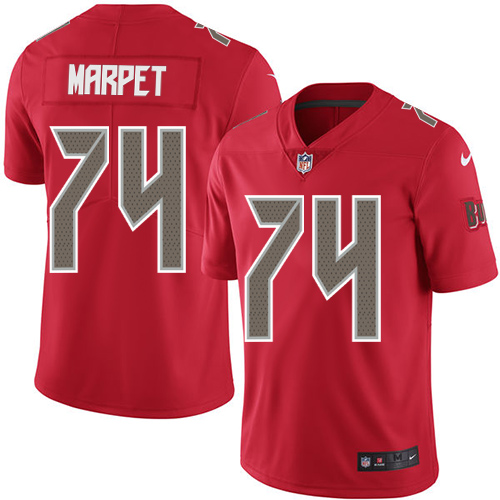 Men's Nike Tampa Bay Buccaneers #74 Ali Marpet Limited Red Rush Vapor Untouchable NFL Jersey