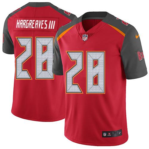 Men's Nike Tampa Bay Buccaneers #28 Vernon Hargreaves III Red Team Color Vapor Untouchable Limited Player NFL Jersey