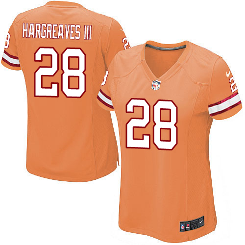 Women's Nike Tampa Bay Buccaneers #28 Vernon Hargreaves III Elite Orange Glaze Alternate NFL Jersey