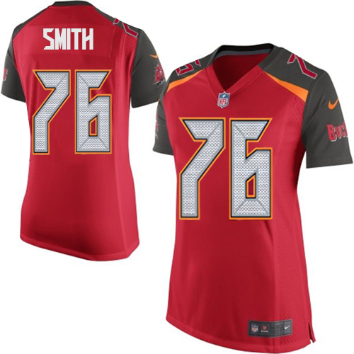 Women's Nike Tampa Bay Buccaneers #76 Donovan Smith Game Red Team Color NFL Jersey
