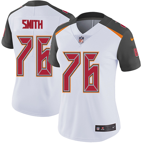 Women's Nike Tampa Bay Buccaneers #76 Donovan Smith White Vapor Untouchable Limited Player NFL Jersey
