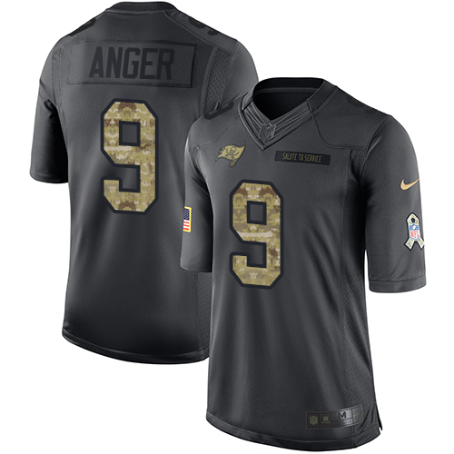 Men's Nike Tampa Bay Buccaneers #9 Bryan Anger Limited Black 2016 Salute to Service NFL Jersey