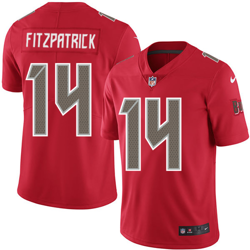 Men's Nike Tampa Bay Buccaneers #14 Ryan Fitzpatrick Limited Red Rush Vapor Untouchable NFL Jersey
