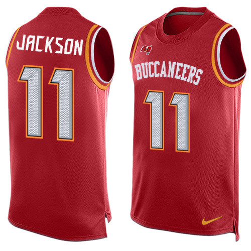 Men's Nike Tampa Bay Buccaneers #11 DeSean Jackson Limited Red Player Name & Number Tank Top NFL Jersey