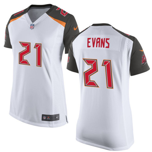 Women's Nike Tampa Bay Buccaneers #21 Justin Evans Game White NFL Jersey
