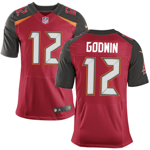 Men's Nike Tampa Bay Buccaneers #12 Chris Godwin Elite Red Team Color NFL Jersey