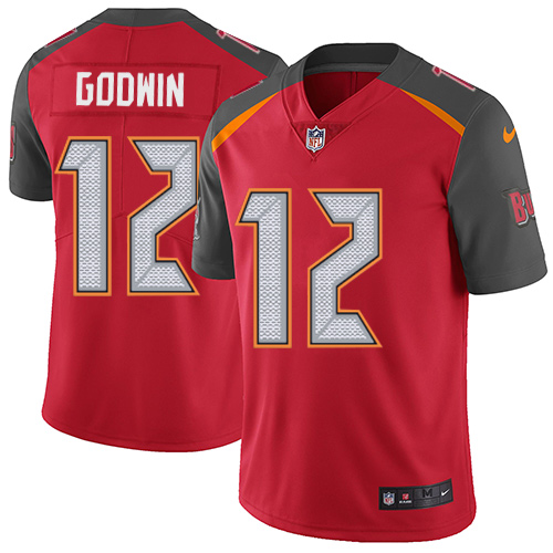 Youth Nike Tampa Bay Buccaneers #12 Chris Godwin Red Team Color Vapor Untouchable Elite Player NFL Jersey