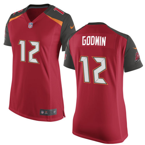 Women's Nike Tampa Bay Buccaneers #12 Chris Godwin Game Red Team Color NFL Jersey