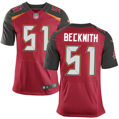 Men's Nike Tampa Bay Buccaneers #51 Kendell Beckwith Elite Red Team Color NFL Jersey