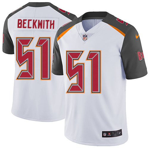 Men's Nike Tampa Bay Buccaneers #51 Kendell Beckwith White Vapor Untouchable Limited Player NFL Jersey