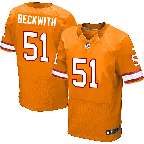 Men's Nike Tampa Bay Buccaneers #51 Kendell Beckwith Elite Orange Glaze Alternate NFL Jersey