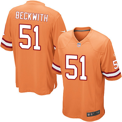 Youth Nike Tampa Bay Buccaneers #51 Kendell Beckwith Limited Orange Glaze Alternate NFL Jersey