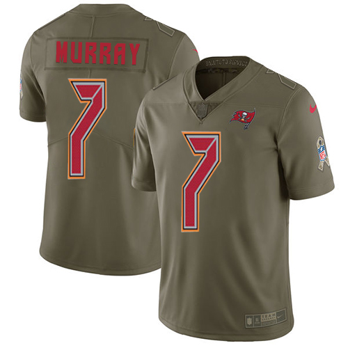 Youth Nike Tampa Bay Buccaneers #7 Patrick Murray Limited Olive 2017 Salute to Service NFL Jersey