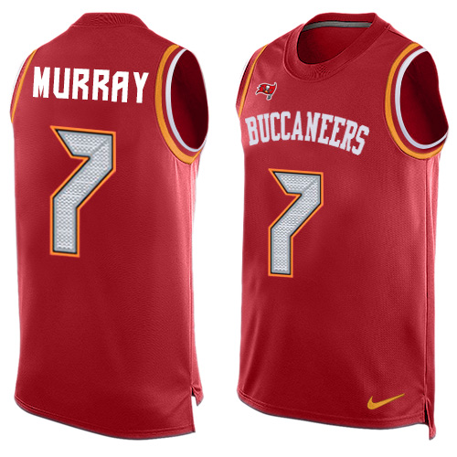 Men's Nike Tampa Bay Buccaneers #7 Patrick Murray Limited Red Player Name & Number Tank Top NFL Jersey