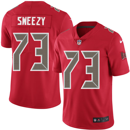 Youth Nike Tampa Bay Buccaneers #73 J. R. Sweezy Limited Red Rush Vapor Untouchable NFL Jersey