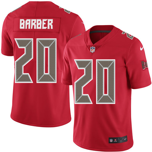 Men's Nike Tampa Bay Buccaneers #20 Ronde Barber Limited Red Rush Vapor Untouchable NFL Jersey