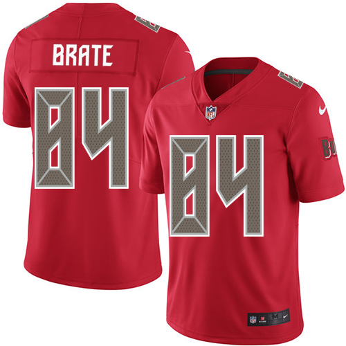 Men's Nike Tampa Bay Buccaneers #84 Cameron Brate Limited Red Rush Vapor Untouchable NFL Jersey