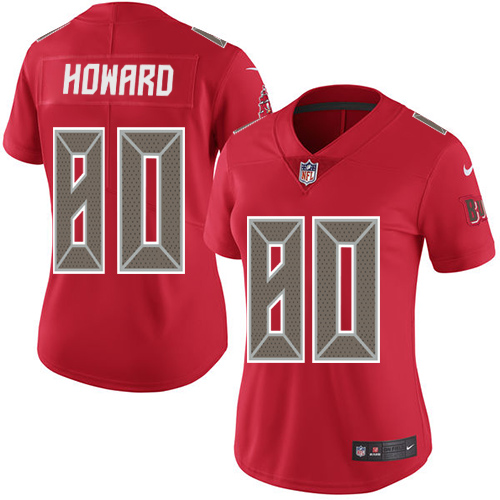 Women's Nike Tampa Bay Buccaneers #80 O. J. Howard Limited Red Rush Vapor Untouchable NFL Jersey