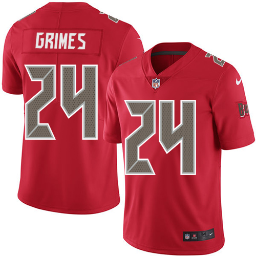 Men's Nike Tampa Bay Buccaneers #24 Brent Grimes Limited Red Rush Vapor Untouchable NFL Jersey