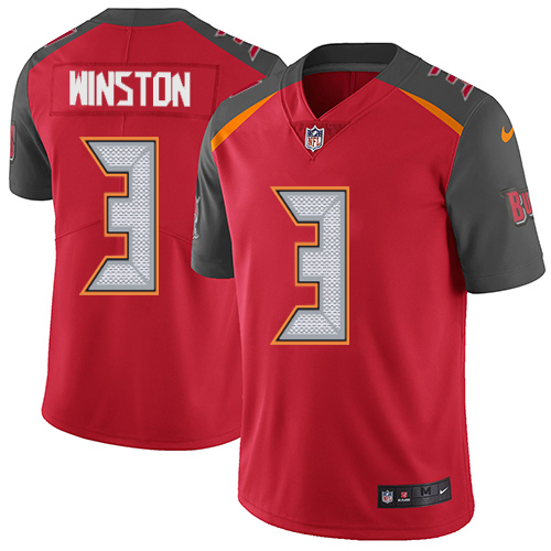 Men's Nike Tampa Bay Buccaneers #3 Jameis Winston Red Team Color Vapor Untouchable Limited Player NFL Jersey