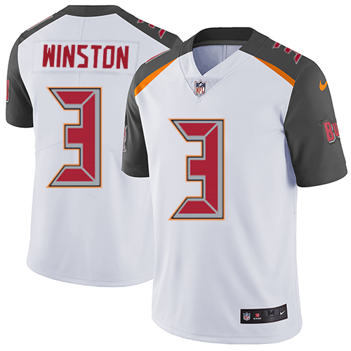 Men's Nike Tampa Bay Buccaneers #3 Jameis Winston White Vapor Untouchable Limited Player NFL Jersey