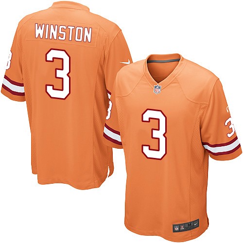 Men's Nike Tampa Bay Buccaneers #3 Jameis Winston Limited Orange Glaze Alternate NFL Jersey