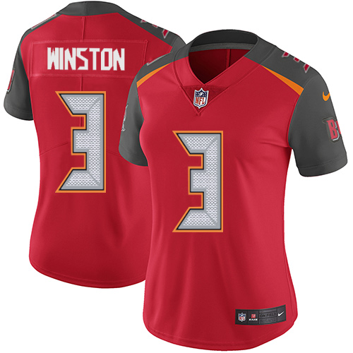 Women's Nike Tampa Bay Buccaneers #3 Jameis Winston Red Team Color Vapor Untouchable Limited Player NFL Jersey