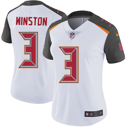 Women's Nike Tampa Bay Buccaneers #3 Jameis Winston White Vapor Untouchable Limited Player NFL Jersey