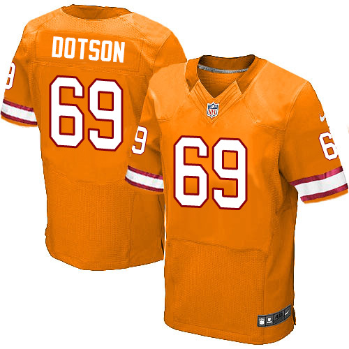 Men's Nike Tampa Bay Buccaneers #69 Demar Dotson Elite Orange Glaze Alternate NFL Jersey