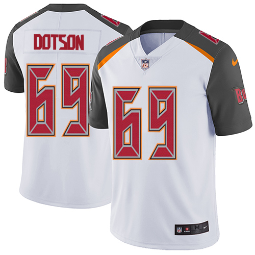 Youth Nike Tampa Bay Buccaneers #69 Demar Dotson White Vapor Untouchable Limited Player NFL Jersey