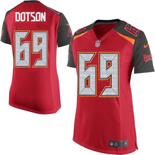 Women's Nike Tampa Bay Buccaneers #69 Demar Dotson Game Red Team Color NFL Jersey