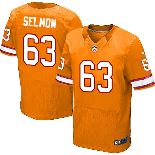 Men's Nike Tampa Bay Buccaneers #63 Lee Roy Selmon Elite Orange Glaze Alternate NFL Jersey